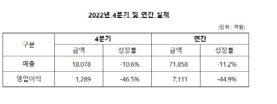 LG생활건강 실적 현황. 자료: LG생활건강